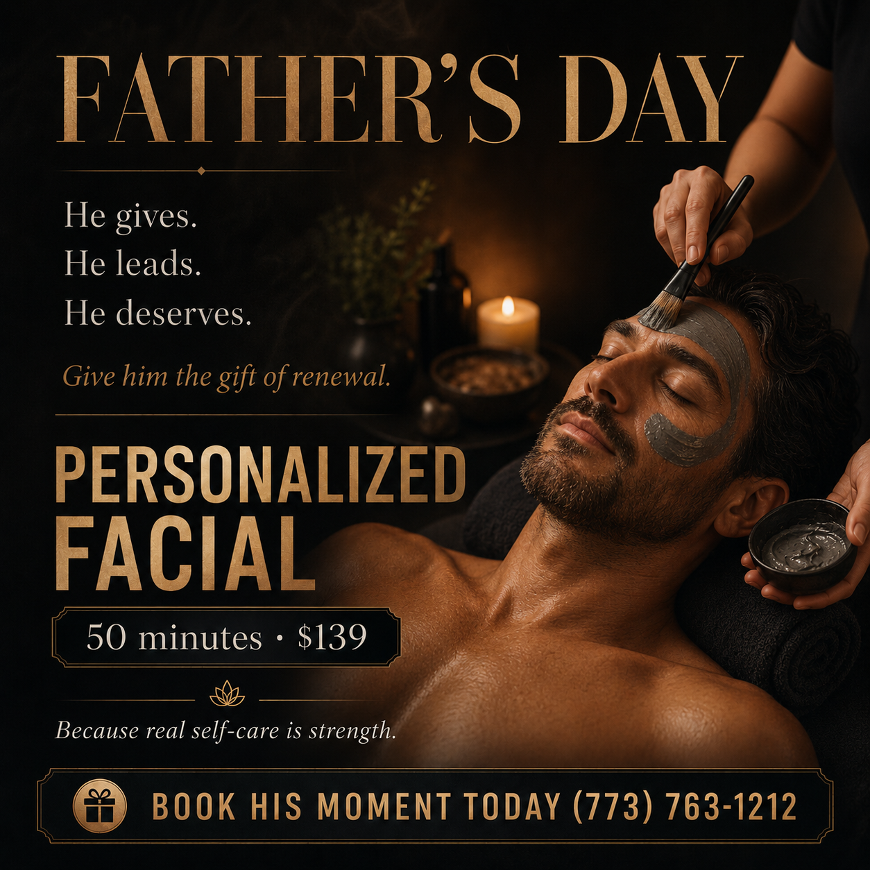Father's Day personalized facial special at Essence Medspa